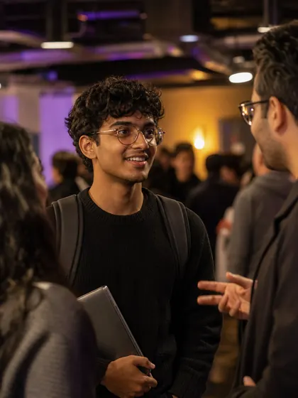 Students attending a Spark AI Showcase Night