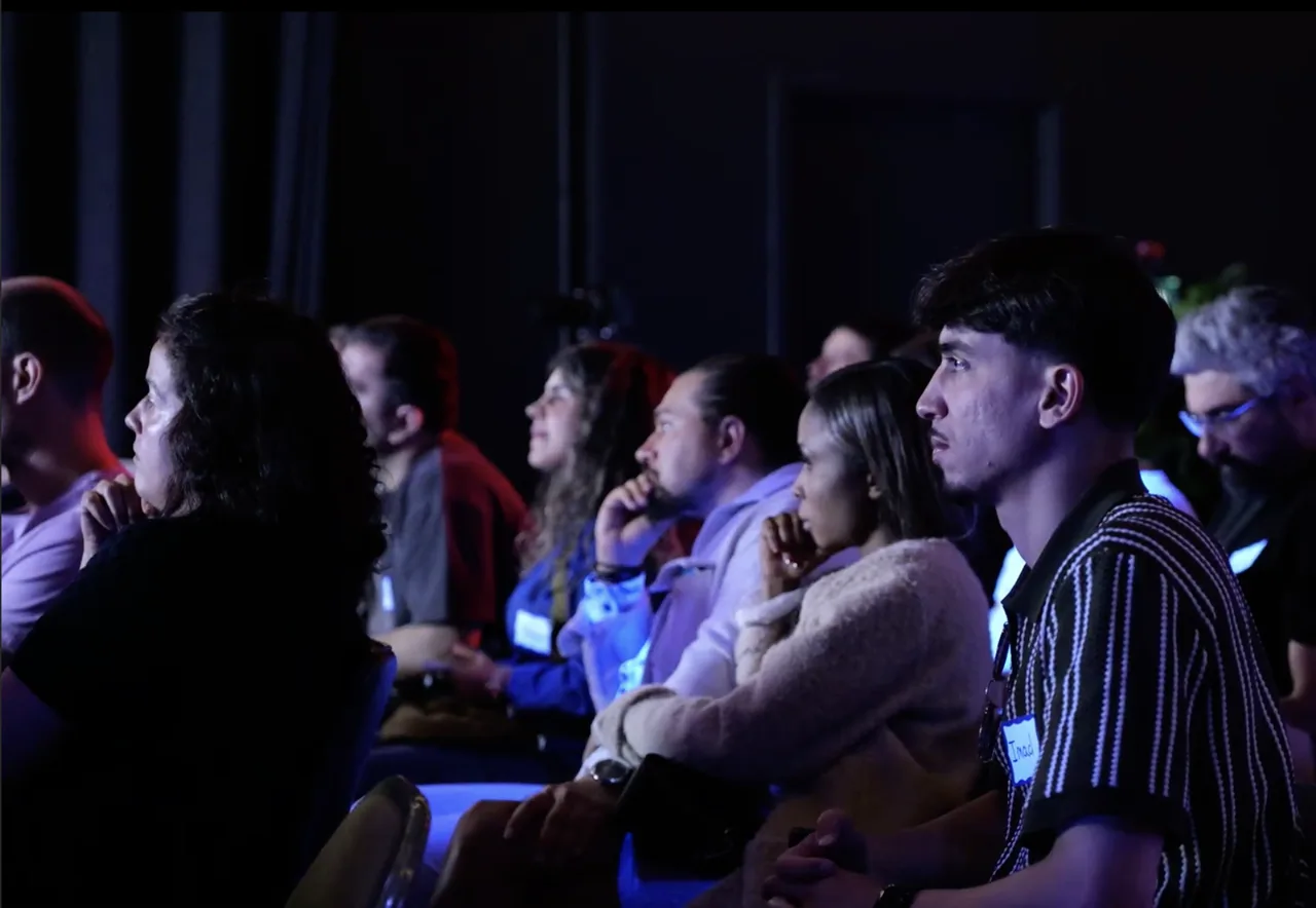 Founders networking at a Spark event